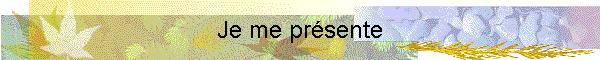 Je me présente